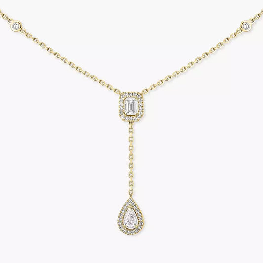[Lume Jewelry]Gold Diamond Tie Necklace