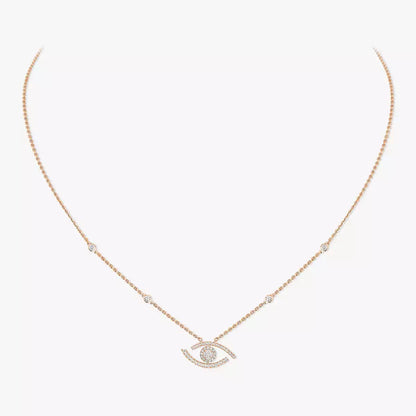 [Lume Jewelry]Pave_ Diamond Necklace Lucky Eye
