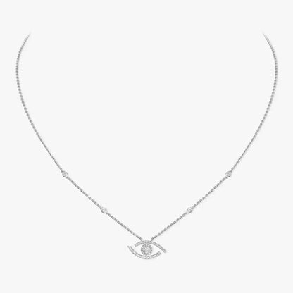 [Lume Jewelry]Pave_ Diamond Necklace Lucky Eye