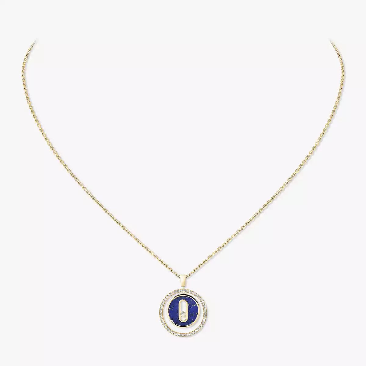 [Lume Jewelry]Lucky Move Diamond Necklace in Rose Gold and White Mother-of-Pearl