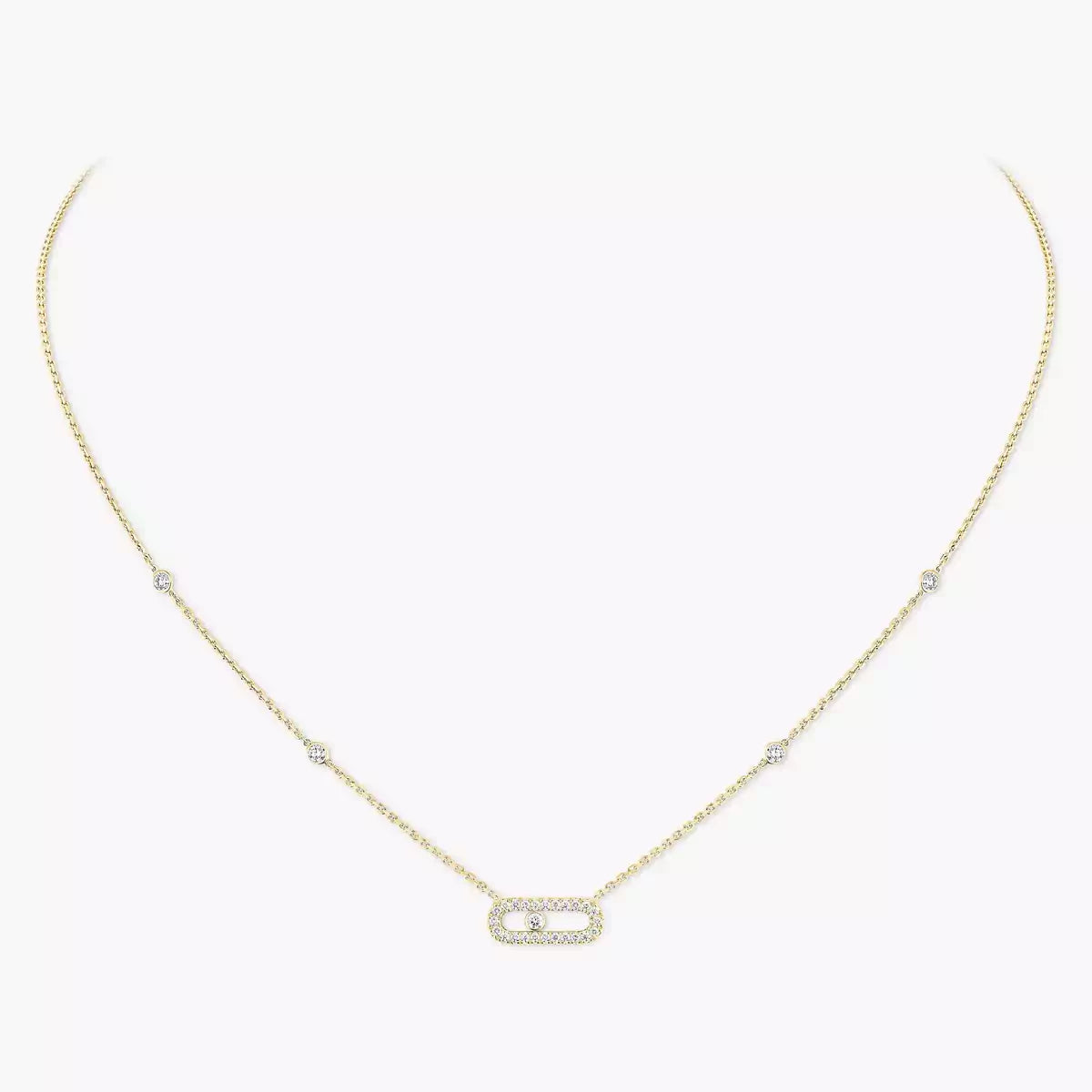 [Lume Jewelry]Diamond Necklace Move Uno