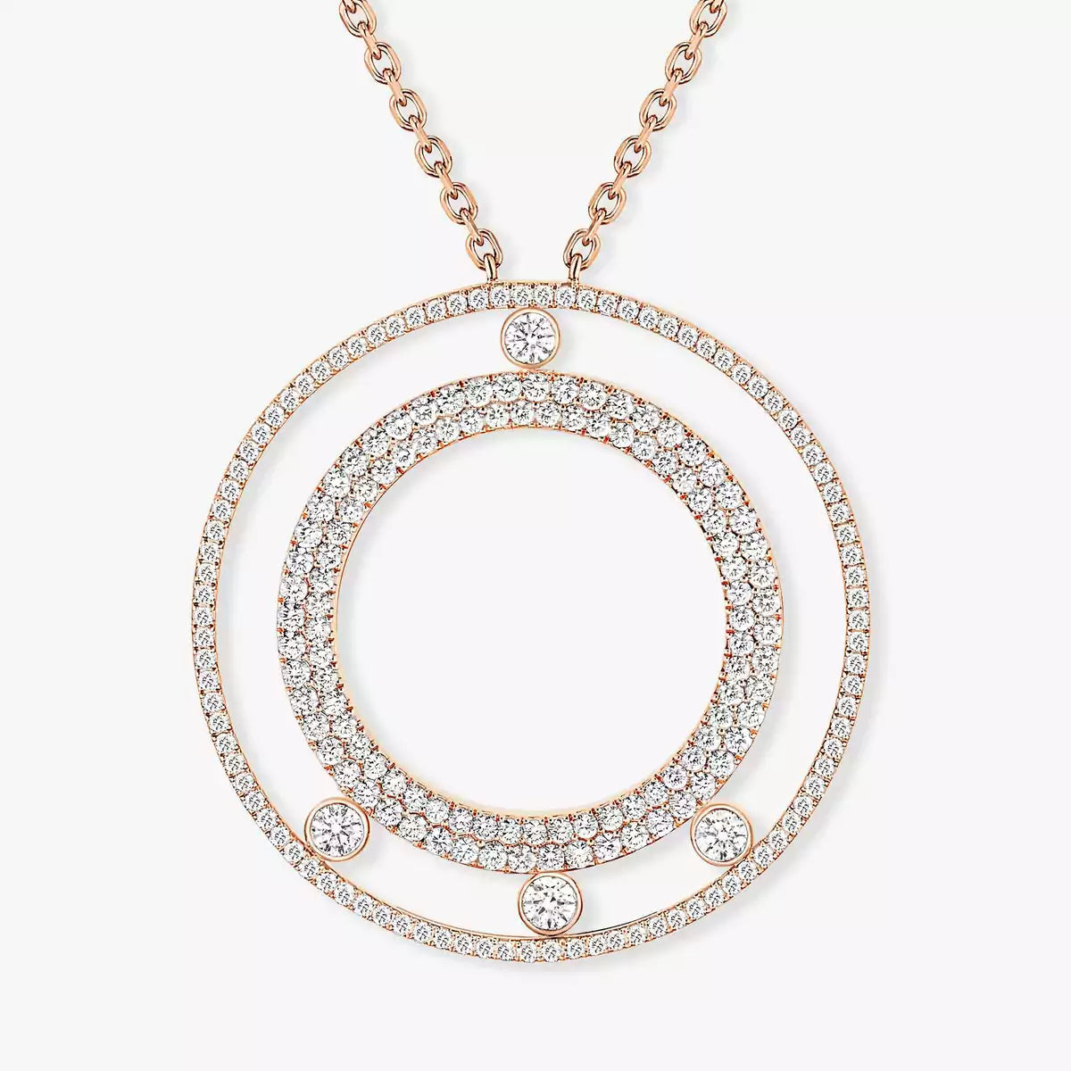 [Lume Jewelry]Move Romane Long Pave_-Set Diamond Necklace
