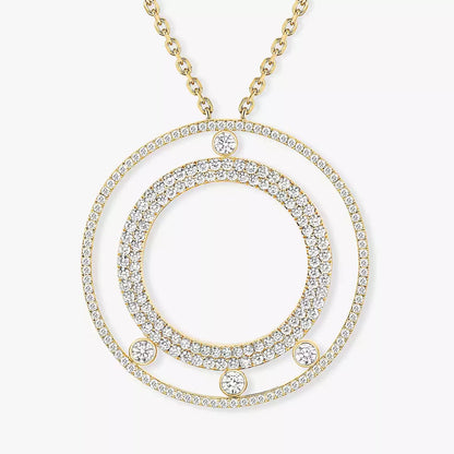 [Lume Jewelry]Move Romane Long Pave_-Set Diamond Necklace