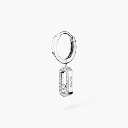 [Lume Jewelry]Move Uno Single Diamond Hoop Earring