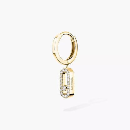 [Lume Jewelry]Move Uno Single Diamond Hoop Earring