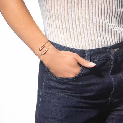 [Lume Jewelry]Messika Care(s) pink cord pavé bracelet