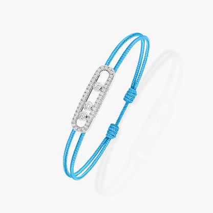 [Lume Jewelry]Messika Care(s) pink cord pavé bracelet