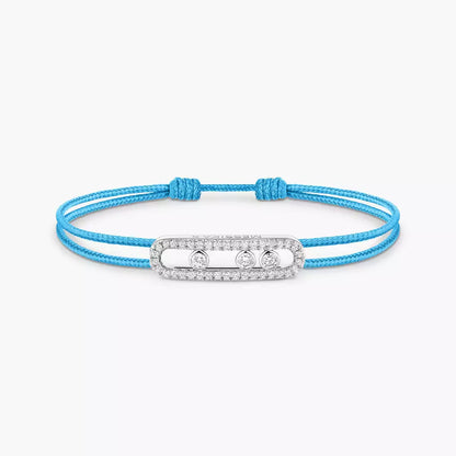 [Lume Jewelry]Messika Care(s) pink cord pavé bracelet