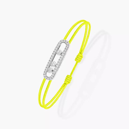 [Lume Jewelry]Messika Care(s) pink cord pavé bracelet