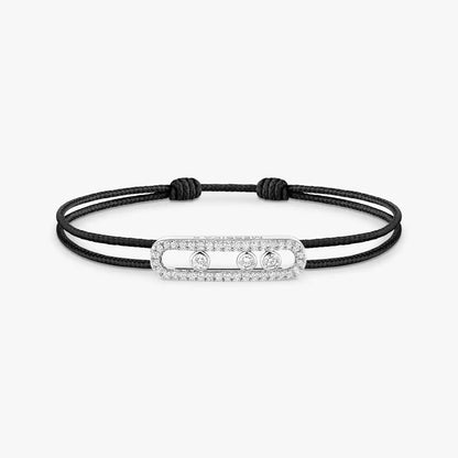 [Lume Jewelry]Messika Care(s) pink cord pavé bracelet