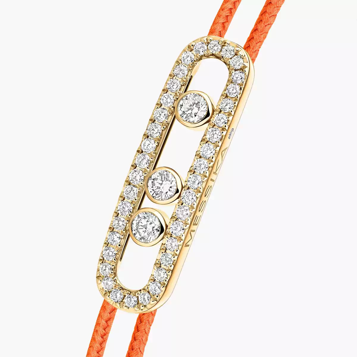 [Lume Jewelry]Messika Care(s) pink cord pavé bracelet