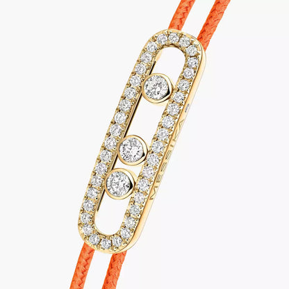 [Lume Jewelry]Messika Care(s) pink cord pavé bracelet
