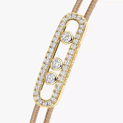 [Lume Jewelry]Messika Care(s) pink cord pavé bracelet