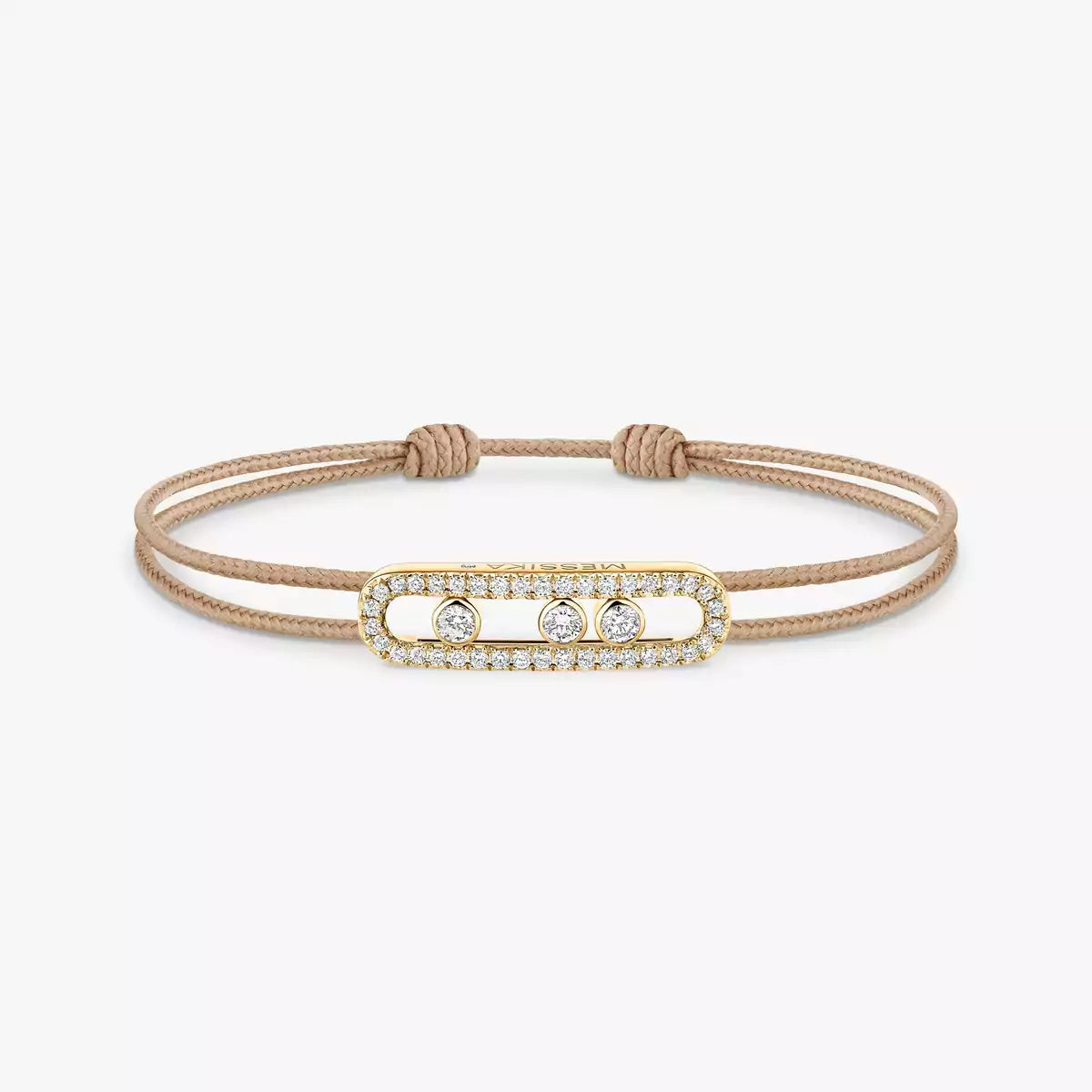 [Lume Jewelry]Messika Care(s) pink cord pavé bracelet