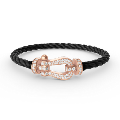 ¡®Lume Jewelry¡¯FORCE LARGE HORSESHOE FULL DIAMOND BRACELET ROSE GOLD
