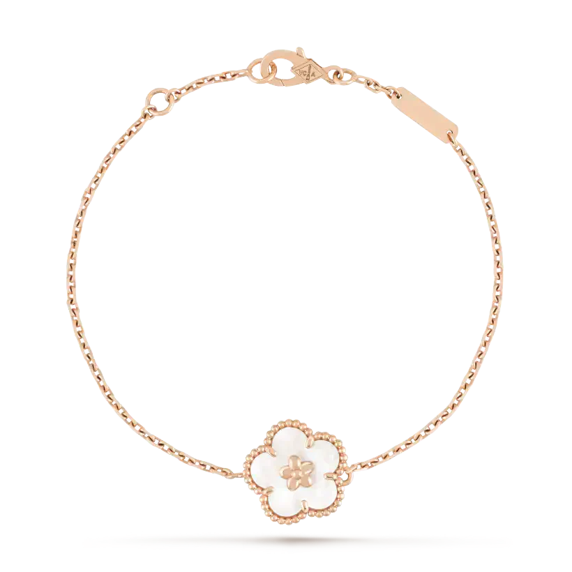 ルムジュエリー 「ラッキー ホワイトMOP梅の花ブレスレット」