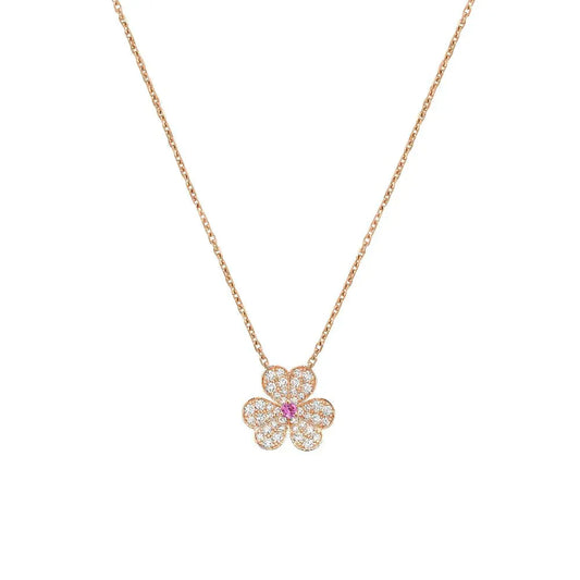 ¡®Lume Jewelry¡¯FRIVOLE ROSE GOLD FLOWER DIAMOND NECKLACE