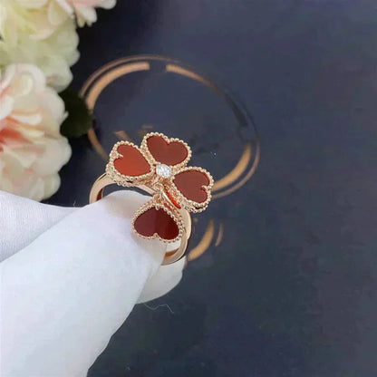 ¡®Lume Jewelry¡¯SWEET CLOVER CARNELIAN RING