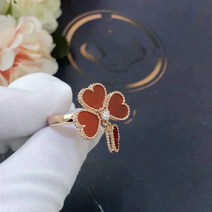 ¡®Lume Jewelry¡¯SWEET CLOVER CARNELIAN RING