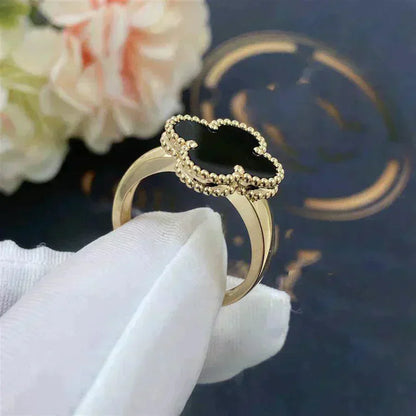 ¡®Lume Jewelry¡¯CLOVER ONYX RING