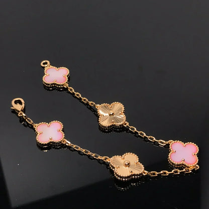 [Lume Jewelry]New  CLOVER 5 MOTIFS  PINK MOP BRACELET COLLECTION