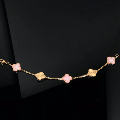 [Lume Jewelry]New  CLOVER 5 MOTIFS  PINK MOP BRACELET COLLECTION